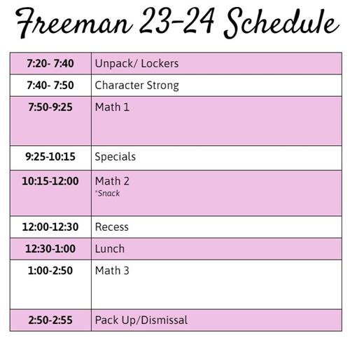 Daily Schedule